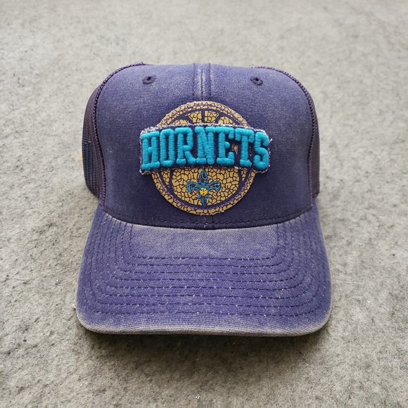 NEW Charlotte Hornets Hat Cap Snap Back Purple Blue Adidas NBA Basketball Men A5 - Picture 1 of 8